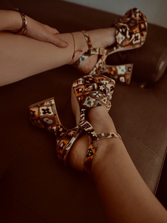 Circus by Sam Edelman Shoes - Sam Edelman NY Audrea Floral Platform Knot Sandal — Brown Multi